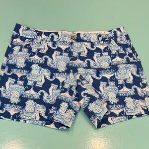 🐘 Lilly Pulitzer Blue and White Elephant Shorts 🐘